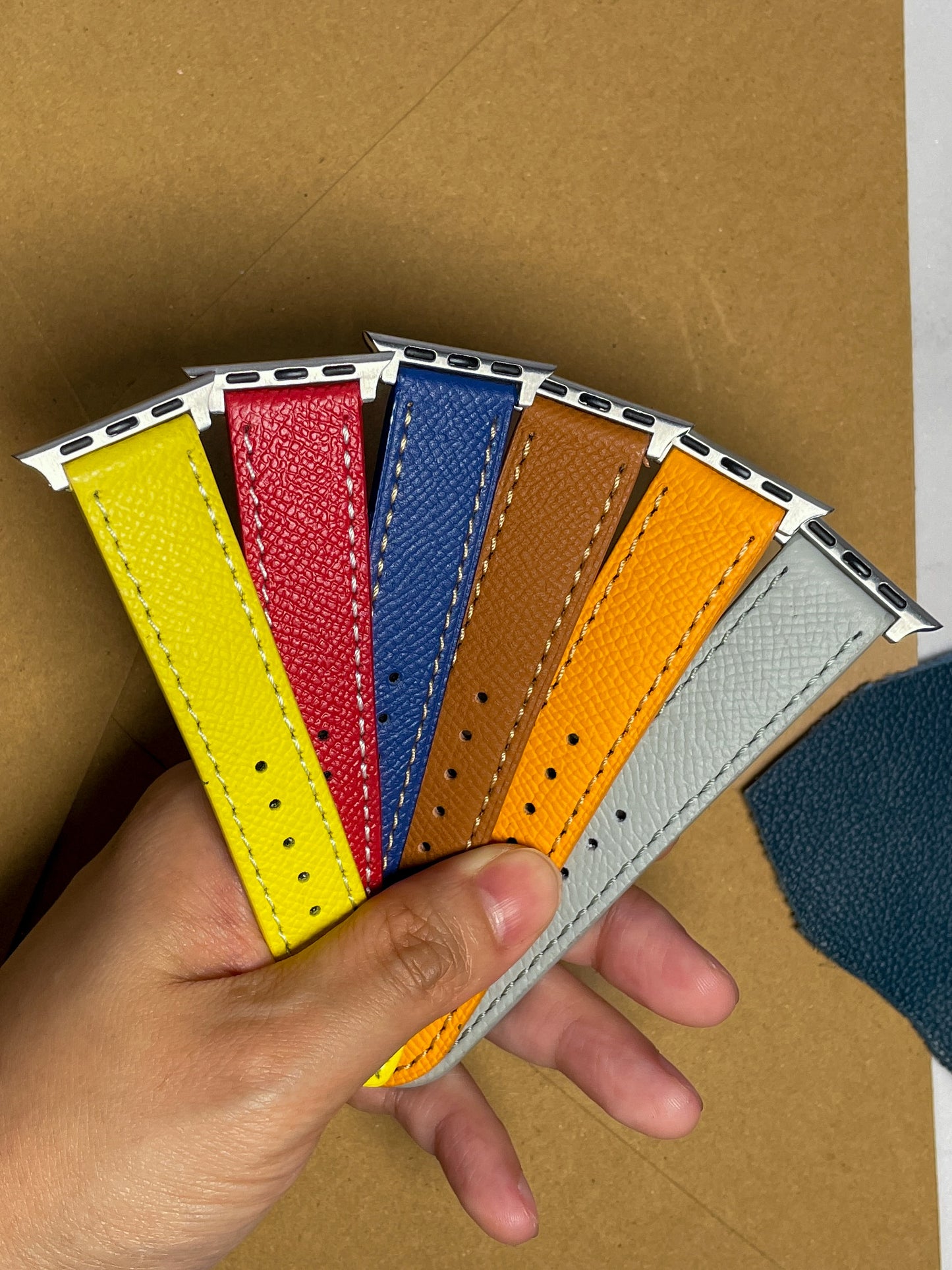 Epsom Leather Strap - Red